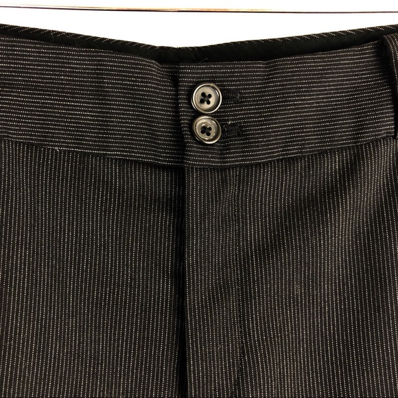Banana Republic Black Pinstripe Dress Pants - Picture 3 of 6